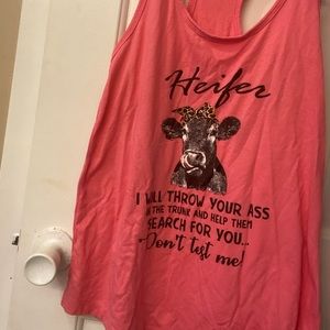 Cow tank tops